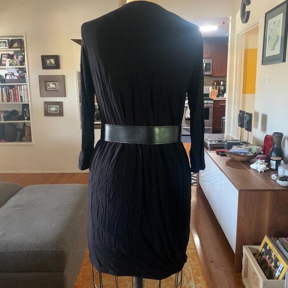 Anthropologie Meadow Rue V Neck Stetchy Dress with Drapey Front and Back Detail - Picture 5 of 7